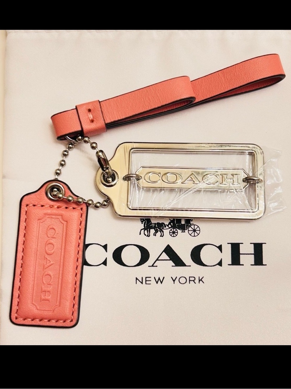Coach Signature Tag Keychain/ Bag Charm/ Zipper Pull